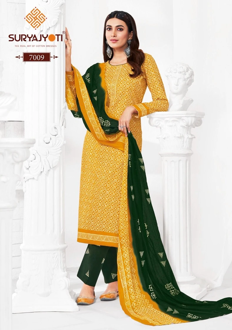 Suryajyoti Pehnava Vol 7 Cotton Wholesale Readymade Salwar Suit Catalog — Wholesale Salwar Suits, MPA wholesale from Surat - Gallery Image 3